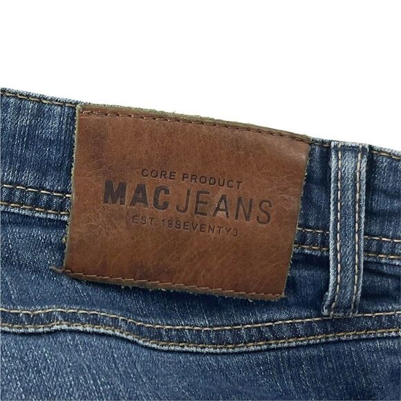 MAC Jeans Mens Blue Denim Straight Leg Relaxed Fit Size 38 x 34 Inch Pants - Picture 3 of 5